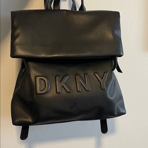 DKNY Black Embossed Backpack